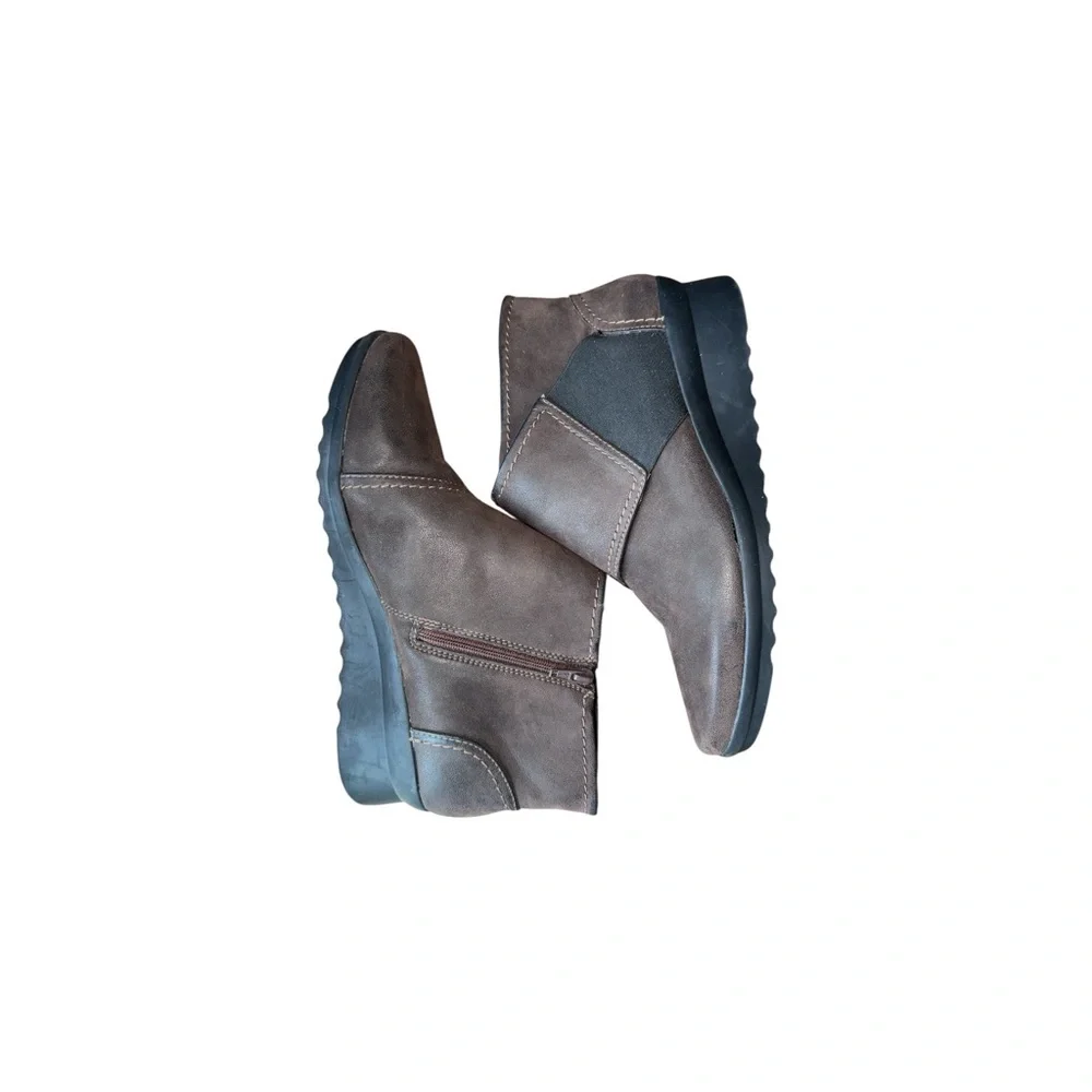 Clarks Cloudsteppers Womens Caddell Rush Booties‎ Brown Ankle Boots 11 Comfort